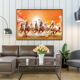 Beautiful Seven Running Horses Canvas Big Wall Paintings