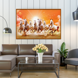 Beautiful Seven Running Horses Canvas Big Wall Paintings