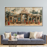 Vintage Indian Painting of a Temple Chariot Procession