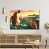 Emmanuel Jesus Canvas Printed Wall Paintings for Living Room, Meditation Room, Bedroom, Churches, Hospitals