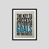 The Key to Success Is To Focus On Goals Not Obstacles Premium Motivational Quotes Photo Frame