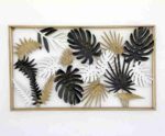 Monstera Leaves Frame Wall Decor Metal Wall Art