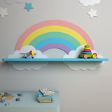 Rainbow Wooden Shelf for Kids