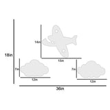 Aeroplane Kids Backlit Wooden Wall Décor