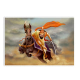 Life-Like Chhatrapati Shivaji Maharaj Canvas Wall Painting
