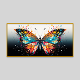 Elegance Multicolored Butterfly Display Canvas Wall Paintings