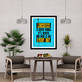 Success Is Never Owned It's Rented And Rent Is Due Every Day Motivational Posters Wall Frames for Students, Business, Employees, Startup