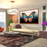 Elegance Multicolored Butterfly Display Canvas Wall Paintings