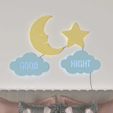 Good Night Moon & Star Backlit Wooden Wall Décor