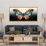 Elegance Multicolored Butterfly Display Canvas Wall Paintings