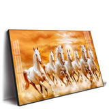Graceful Vastu 7 Running Horse Acrylic Wall Painting – Calm Horse Canvas Wall Art