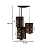 Floral Pattern Wooden Modern Lamp Hanging Ceiling Light For Home Decoration Living Room