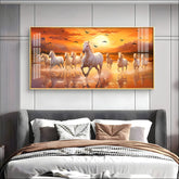 Dynamic Horse Acrylic Wall Painting – Powerful Canvas Wall Art