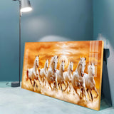 Graceful Vastu 7 Running Horse Acrylic Wall Painting – Calm Horse Canvas Wall Art