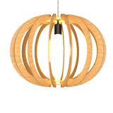 Modern Design Sphere Shape Wooden Ceiling Lamp For Home Decoration Living Room