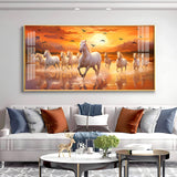 Dynamic Horse Acrylic Wall Painting – Powerful Canvas Wall Art