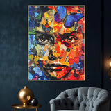 Floral Butterfly Woman Cotton Canvas Wall Painting