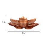 Flower Copper Tealight Holder Set of 4