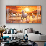 Dynamic Horse Acrylic Wall Painting – Powerful Canvas Wall Art