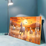 Dynamic Horse Acrylic Wall Painting – Powerful Canvas Wall Art