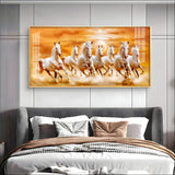 Graceful Vastu 7 Running Horse Acrylic Wall Painting – Calm Horse Canvas Wall Art