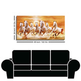 Beautiful Seven Running Horses Canvas Big Wall Painting
