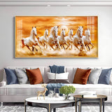 Graceful Vastu 7 Running Horse Acrylic Wall Painting – Calm Horse Canvas Wall Art