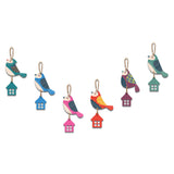 Multi Color Flying Birds Wooden Wall Hanging