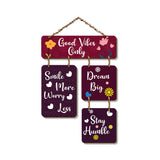 Motivational Quotes Decorative Good Vibes Only Wooden Wall Hanging