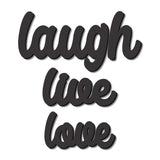 Live Love Laugh Wall Art Set Wooden Home Decorative