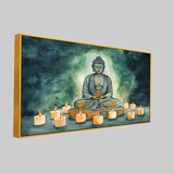 Delicate Gautam Buddha Canvas Wall Paintings for Living Room, Bedroom, Meditation, Boutiques, Yoga Studios, Office & Workspaces
