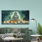 Delicate Gautam Buddha Canvas Wall Paintings for Living Room, Bedroom, Meditation, Boutiques, Yoga Studios, Office & Workspaces