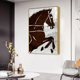 Dynamic Horse Acrylic Wall Painting – Bold & Modern Art for Interiors