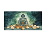 Delicate Gautam Buddha Canvas Wall Paintings for Living Room, Bedroom, Meditation, Boutiques, Yoga Studios, Office & Workspaces