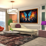 Beautiful Multicolored Butterfly Display Canvas Wall Paintings