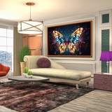 Elegant Multicolored Butterfly Display Canvas Wall Paintings