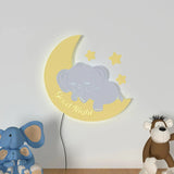 Slepping Baby Elephant Backlit Wooden Wall Décor