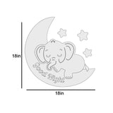 Slepping Baby Elephant Backlit Wooden Wall Décor