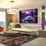 Beautiful Swan Birds Lake Amazing Bird Nature Habitat Canvas Wall Paintings