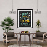 Your Potential Succeed Is Infinite Motivational Posters Wall Frames for Students, Business, Employees, Startup