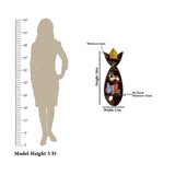 Fish Shape Wood Corner Wall Shelf / Book Shelf,Walnut Finish