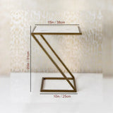 Slanting Chic Premium Metal Side Table