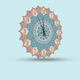 Modern Design Mandala Multi-Layer Wooden Wall Clock