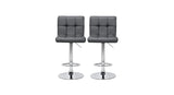Grey Color Gerrilyn Swiel Adjustable Bar Stool
