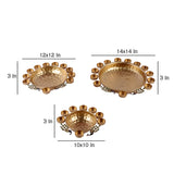 Peacock Urli With Tealight Set of 3