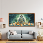 Delicate Gautam Buddha Canvas Wall Paintings for Living Room, Bedroom, Meditation, Boutiques, Yoga Studios, Office & Workspaces
