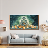 Delicate Gautam Buddha Canvas Wall Paintings for Living Room, Bedroom, Meditation, Boutiques, Yoga Studios, Office & Workspaces