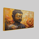 Tasteful Gautam Buddha Canvas Wall Paintings for Living Room, Bedroom, Meditation, Boutiques, Yoga Studios, Office & Workspaces