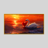 Romantic Swan Birds Valentine’s Day Wall Paintings