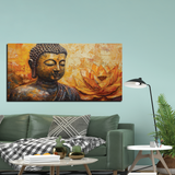 Tasteful Gautam Buddha Canvas Wall Paintings for Living Room, Bedroom, Meditation, Boutiques, Yoga Studios, Office & Workspaces